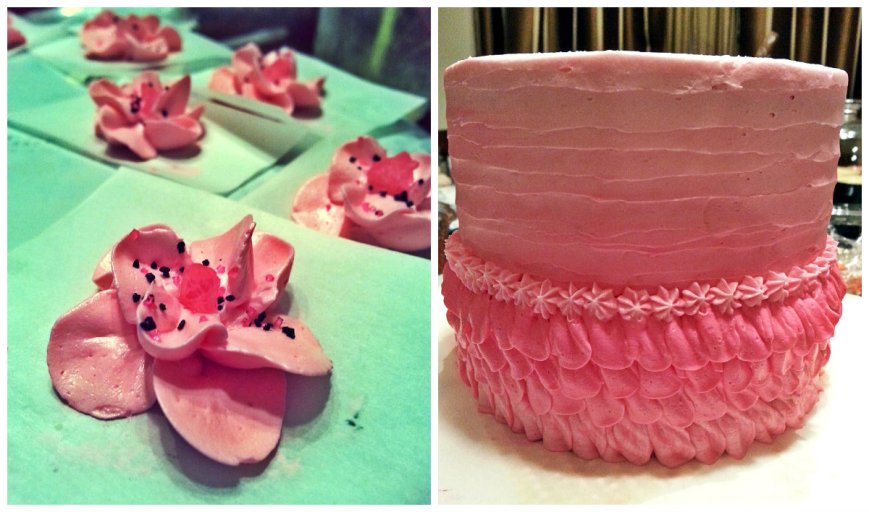 pink diva cake collage