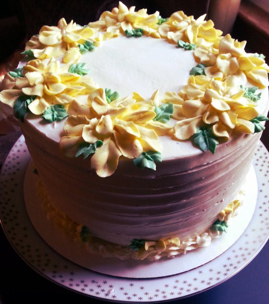 Yellow Flower Cake 2a